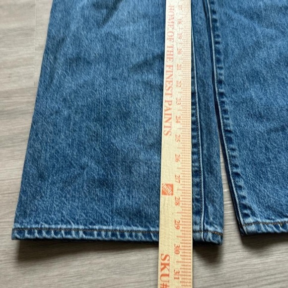 Vintage Y2K Baggy Wide Leg Blue Denim Jeans 27x30 Grunge Skate Style - Picture 4 of 8